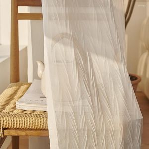 Curtain French Light Luxury Gauze Light-proof And Impenetrable Balcony Living Room Dovetail Crumpled Window Screen Lp