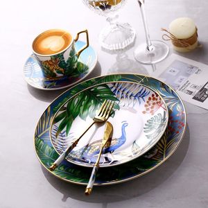 Teller Fine Bone China Goldrand 8 Zoll Speiseteller Keramik Platos Decorativos Mesa Vaisselle Cuisine Dish Geschirr Jogo De Jantar