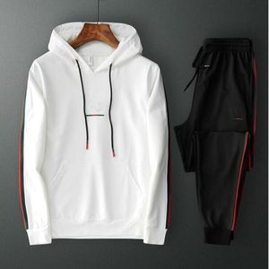 Mężczyźni Set Designer Designer Black White Haftie Bluza Bluzy Sprężyna jesienna swoboda joggera sportowy garnitur męski damski dres potu rozmiar m-4xl