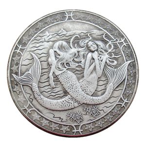 Hobo Coins USA Morgan Dollar Mermaid Hand Carved Copy Coins Metal Crafts Specialg￥vor #0122