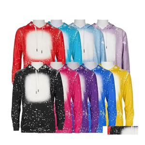 Party Favor Ups Sublimation Bleached Shirts Sweater Heat Transfer Bleach Shirt Polyester Tshirts Us Män Kvinnor Supplies Drop Delivery DHQCJ