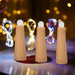 Strings Luzes de garrafa com cortiça 6 pacote 2m/6,5ft 20 Vinho LED Bateria de cobre Fio de corda estrelada DIY Starry Fairy