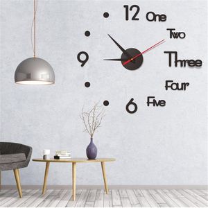 Wall Clocks 3D Clock Creative Luminous Frameless DIY Digital Classic Or Roman Numeral And Artistic For Living Room House Decoration