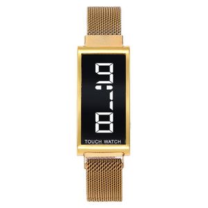 Wristwatches 2023 Led Women Watch Magnetic Lodestone Waterproof Touch Watches Fashion Digital Mesh Relogio Mujer