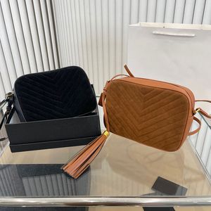 Suede Camera Bag Cross Body Shoulder Quilting Tassel Underarm Handbags Women Messenger Bags Handbag purse Genuine Leather Pouch Wallet