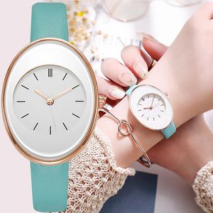 Armbandsur Est Oval Shape Design Luxury Wrist Watch for Women Fashion Märke Mors dag gåvor damer Clockwristwatches