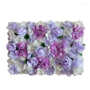 Dekorativa blommor 40x60 cm Rose 3D Silk Flower Panels Artificial Wall For Wedding Decor Birthday Party Backdrop Christmas Home Decoration