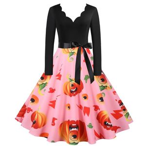 Casual Dresses S-3XL 2023 Est Halloween Women Vintage Long Sleeve Costume Housewife Evening Party Prom Dress