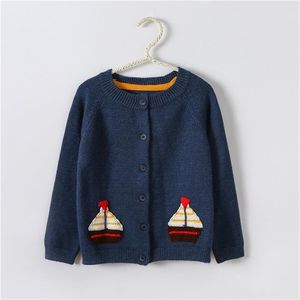 Children Sweater Autumn Winter Toddler Cardigan Coat Kids Cartoon Cashmere Knitted Sweaters For Baby Boys Girls 2-6 Year Jacket 21229w