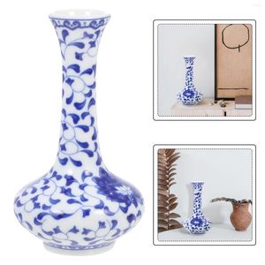 Vasos vaso flor chinesa porcelana de cerâmica porcelana de garrafa de garrafa de garrafa de mesa floral ornamento bluereose hidrangea cilindro