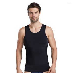 Kadın şekillendiricileri Erkekler Göğüs Binder Zayıflama Yelek Vücut şekillendiricisi Erkek jinekomasti düz sıkıştırma gömlek iç çamaşırı bel eğitmeni korse