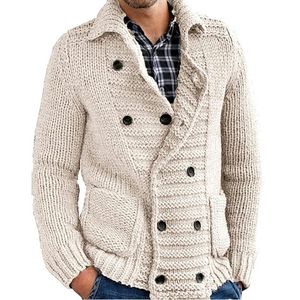 Męskie swetry męskie moda swetra swetra z długim rękawem ciepłe wysokiej jakości dzianiny w stylu solidne płaszcze kołnierzyki z kołnierzem
