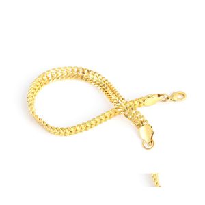 Bracelets de charme elegante / preto / para homens mulheres 7mm Titanium Stone Curb Cuban Link Chain Party Jewelry Gift 3362 Q2 Drop Delivery DHSJP