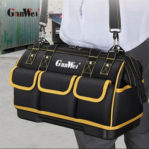 Tool Bag GanWei Multi Function Tool Bag Large Capacity Portable Waterproof Storage Bag 1680D Oxford Cloth Wear-Resistant Strong Toolkit 230130