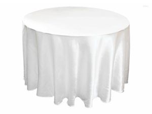 Table Cloth High Quality 10 Pieces Tvale Diameter 2.8M Satin Cover White Black Round For Banquet Wedding Party Decor W108"