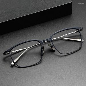 Sunglasses Frames Japan Pure Titanium Ultralight Retro Reading Glasses Frame Men Luxury Myopia Optical Eyewear Business Prescription