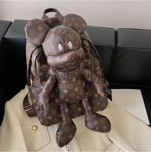 Designer saco de couro mochila europa e américa dos homens mulher na moda marca velha flor nova grande capacidade mochila estudante