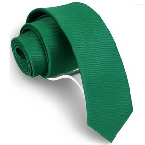 Bow Ties Polyester 6cm solid Slim Tie för man Skinny Neck Yellow Black Green Business smal slips skjorta tillbehör gåva