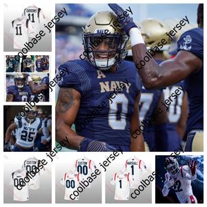 American College Football Wear Mens Custom Stitched Navy Midshipmen Football 44 Colin Ramos 9 Taylor Robinson 55 Nazir Rogers Jordan Sanders