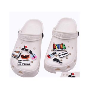 Shoe Parts Accessories Hair And Nail Tools Charms Cartoon Shoes Pvc Soft Rubber Shoecharms Buckle For Croc Clog Wristband Drop Deli Dhlad