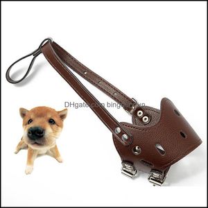 Autres Fournitures Pour Chiens Museau Réglable Bouche Anti-mordante Er Chiot Masque De Protection Pu Respirant Toilettage Anti-Stop À Mâcher Taille Xl Dbc Dhk5J