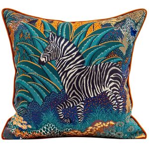 Poduszka /dekoracyjny wystrój domu okładka dekoracyjna nowoczesna luksusowa dżungla zebra jacquard design coussin sofa