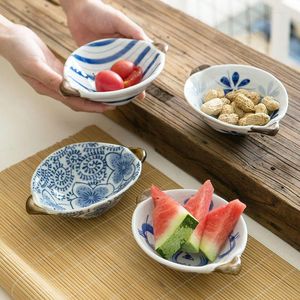 Bowls Japanese Ceramic Fruit Bowl Bone China Snack Creative Amphora Salad Plate Tableware Kitchen Supplies