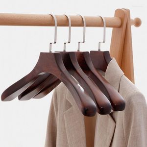 Hangers Cloth For Luxury Antique Coat Suit Sweater Jacket Storage Closet Custom Logo Wide Shoulder Wooden Clothes