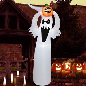 Decoração de festa Halloween Ghost Inflatable levanta Pumpkin 1.8m Toy LED LEDINE LAYOUT DE CEÇA LUMINAIS PARA O GARDENO Courtyard Alvânia