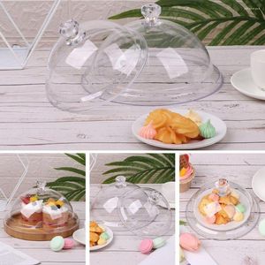 Kitchen Storage Decoration Creative Acrylic Dessert Tray Fruit Display Holder Cake Bread Plate Dust-Proof Food Cover