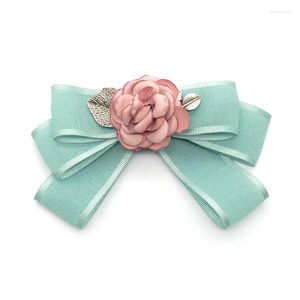 Bow Ties Korean Fashion Rose Flower Tie Brosches College Style Women's Men's Wedding Party Shirt Accessories