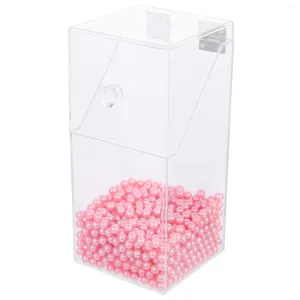 Storage Boxes Makeup Brush Bucket Acrylic Cosmetic Box With Beads