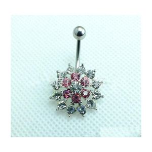 Navel Bell Button Rings Cross Heart Crown Fruit Flower Belly Ring Fashion Body Piercing Jewelry 26 D3 Drop Delivery Dh9Up