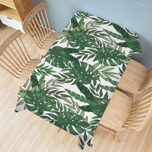 Bordsduk Green Plant TablecoLT Rectangular Party Dining Cover Mat Kläder Vattentät anti-Scaling Anti-Oil Home Decor 0018