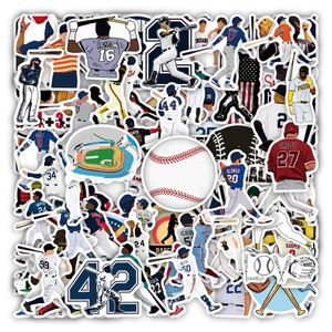 100st Baseball Stickers Sport Graffiti Stickers f￶r DIY Bagage Laptop Skateboard Motorcykelcykelklisterm￤rken E271