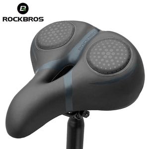 Saddles rockbros sílica gel de bicicleta sela de alta densidade Bike de bicicleta de espuma de espuma de estrada de alta densidade assento com alça de almofada oca à prova d'água 0131