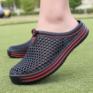 Slippers Summer Women And Men Hollow Breathable Slides Beach Causal Shoes Couple Casual Slip-on Flats Sandals Lady 2023