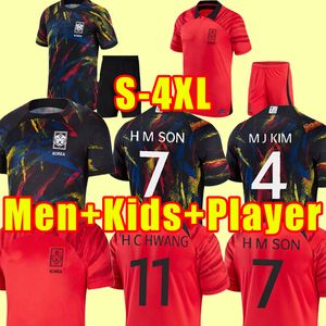 2022 South Fußballtrikots Home Away Korean SON HWANG KIM HWANG LEE JEONG SUNG LEE KWON 22 23 JERSEY FOOTBALL SHIRTS Frauen Mädchen Spieler Fans Version Männer Kinder Komplette Kits