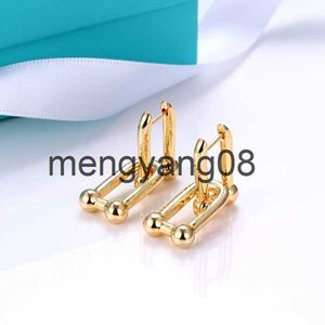 Charm Bracelets 18K gold double u shape charm bracelet for women fashion luxury brand designer OL style bangle bracelets party wedding jewelry T2201315