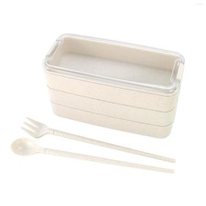 Dinnerware Sets Stackable Storage Container Easy To Use Lunch For Car Travel Work Picnic