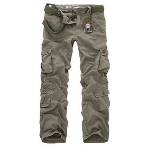 Męskie spodnie Wysokiej jakości męskie spodnie ładunkowe swobodne luźne spodnie wojskowe multi kieszeni długie spodnie dla mężczyzn Camo Joggers plus rozmiar 28-40 230131