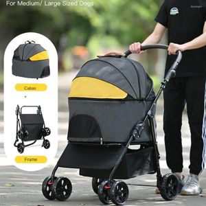 Dog Car Seat Covers Pet Cat Stroller Carrier Transportation For Travel Cushion Outdoor Walking Detachable Foldable Trolley