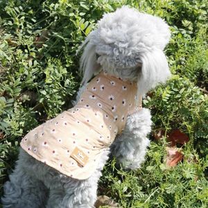 Dog Apparel 2 Colors Pet Cat Summer Small Daisy Thin Clothes Vest Shirt Cool Breathable Puppy Costume L