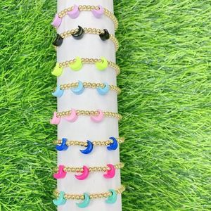 Strand Boncuk Strands 10pcs Dainty Zincir Bağlantı Bilezikler Kadınlar İçin Hediyeler Yıldız/ Ay/ Kalp Boncuk Punk Takı Kent22