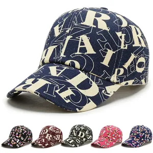 Nowy koreański alfabet kolorowy baseball czapka na zewnątrz filtr przeciwsłoneczny Hats Hats swobodna modna czapka unisex