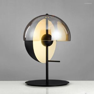 Настольные лампы Lukloy Advoide Led Nordic Postmodern Glass Light для спальни гостиной офис минималистский тумбочка