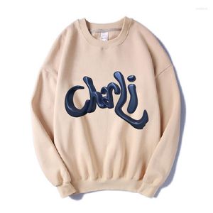 Men's Hoodies 2023 Y2K Spring And Autumn O-Neck Pullover Women's Loose Clothes Hoodie Harajuku Retro Technology Sense Chrli Art Word