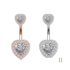 Пуговица Bell Rongs Ring Allergy Nearsainse Stel Belly Diamond Heart Body Jewelry для женщин девочки 51 E3 Drop Delivery Dhiho