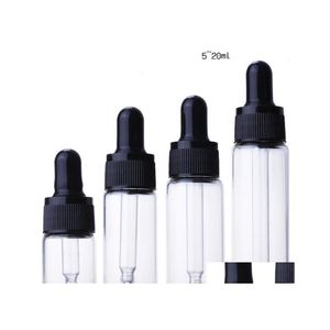 Packing Bottles Amber Clear Glass Dropper Bottle 5Ml 10Ml 15Ml 20Ml Transparent Pipette Vial Sn4327 Drop Delivery Office School Busi Dheuz