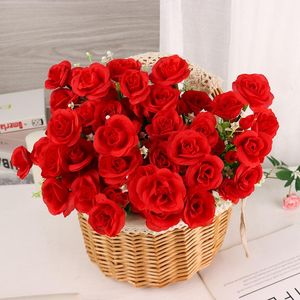 Decorative Flowers & Wreaths Artificial Roses Flower Wedding Scene Arrangement Party Decoration Silk Christmas 2023Decorative